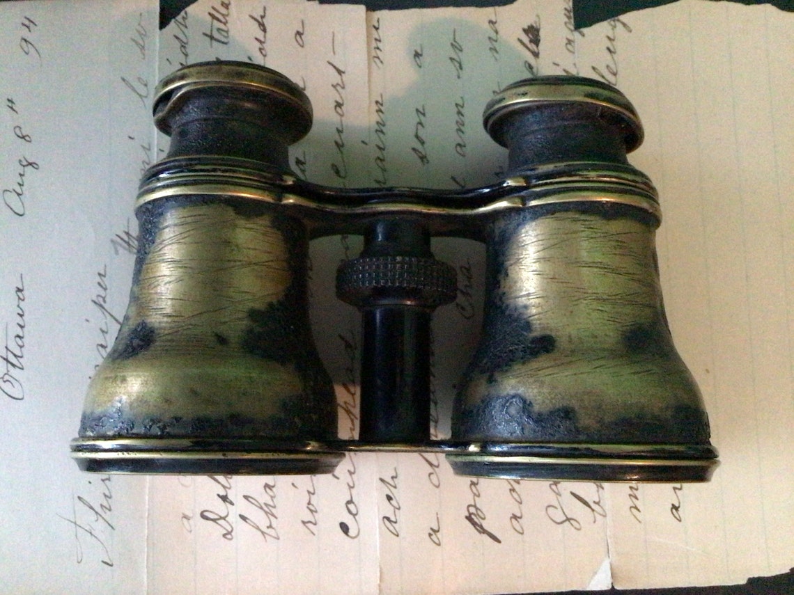 Antique Military Brass Binoculars Double Telescope WWI Army Etsy