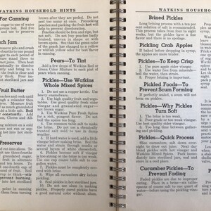 Libro de consejos para el hogar de Watkins, época de la Segunda Guerra Mundial, 1941, Cocina, Limpieza, Administración del hogar, Conservas, Primeros auxilios imagen 12