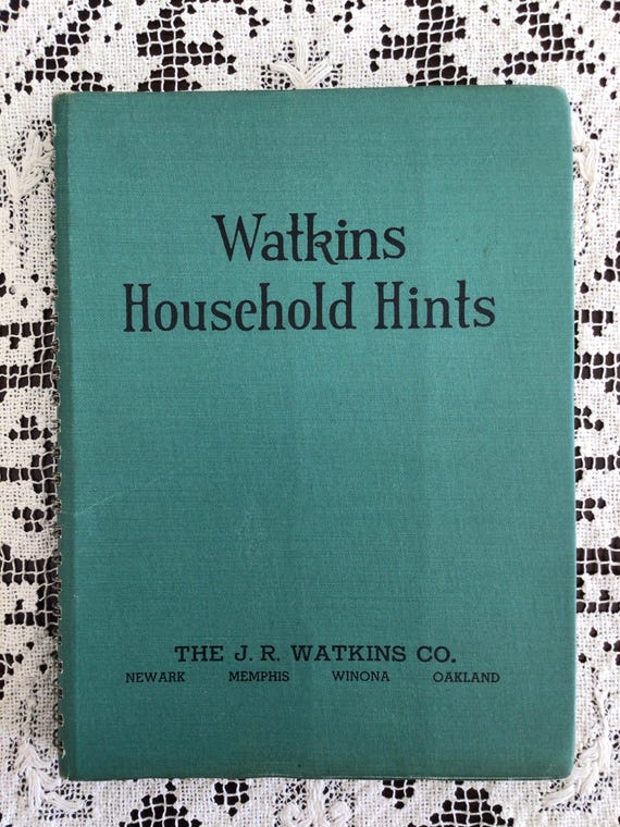 Watkins Household Hints Book, WW2 Era, 1941, Cooking, Cleaning, Household Management, Canning, First Aid