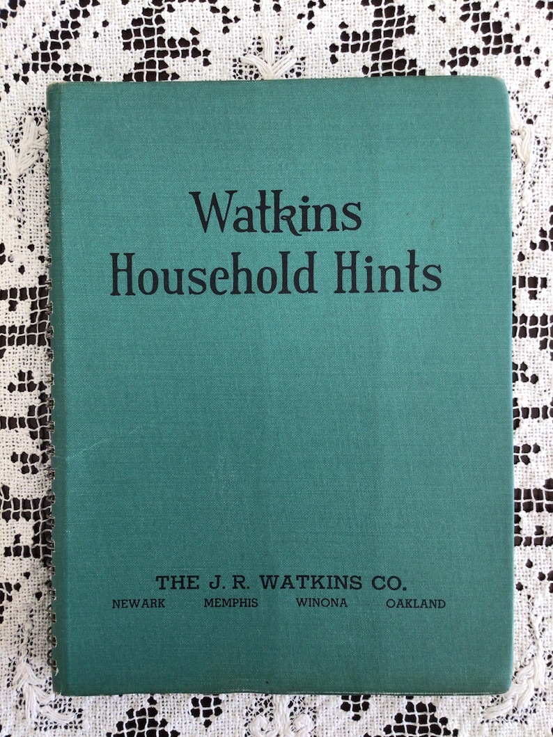 Libro de consejos para el hogar de Watkins, época de la Segunda Guerra Mundial, 1941, Cocina, Limpieza, Administración del hogar, Conservas, Primeros auxilios imagen 1
