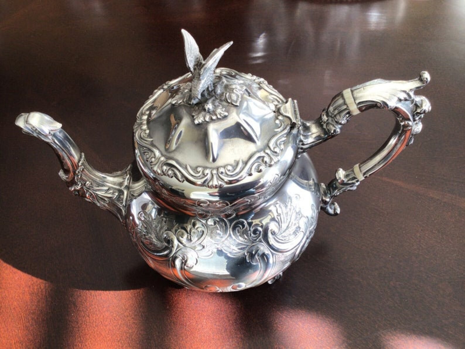 Antique Victorian Silver Plated Teapot Highly Ornate with Etsy