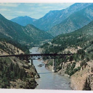 Vintage British Columbia Railway, Lillooet, B.C., Canada Post Office Postcard