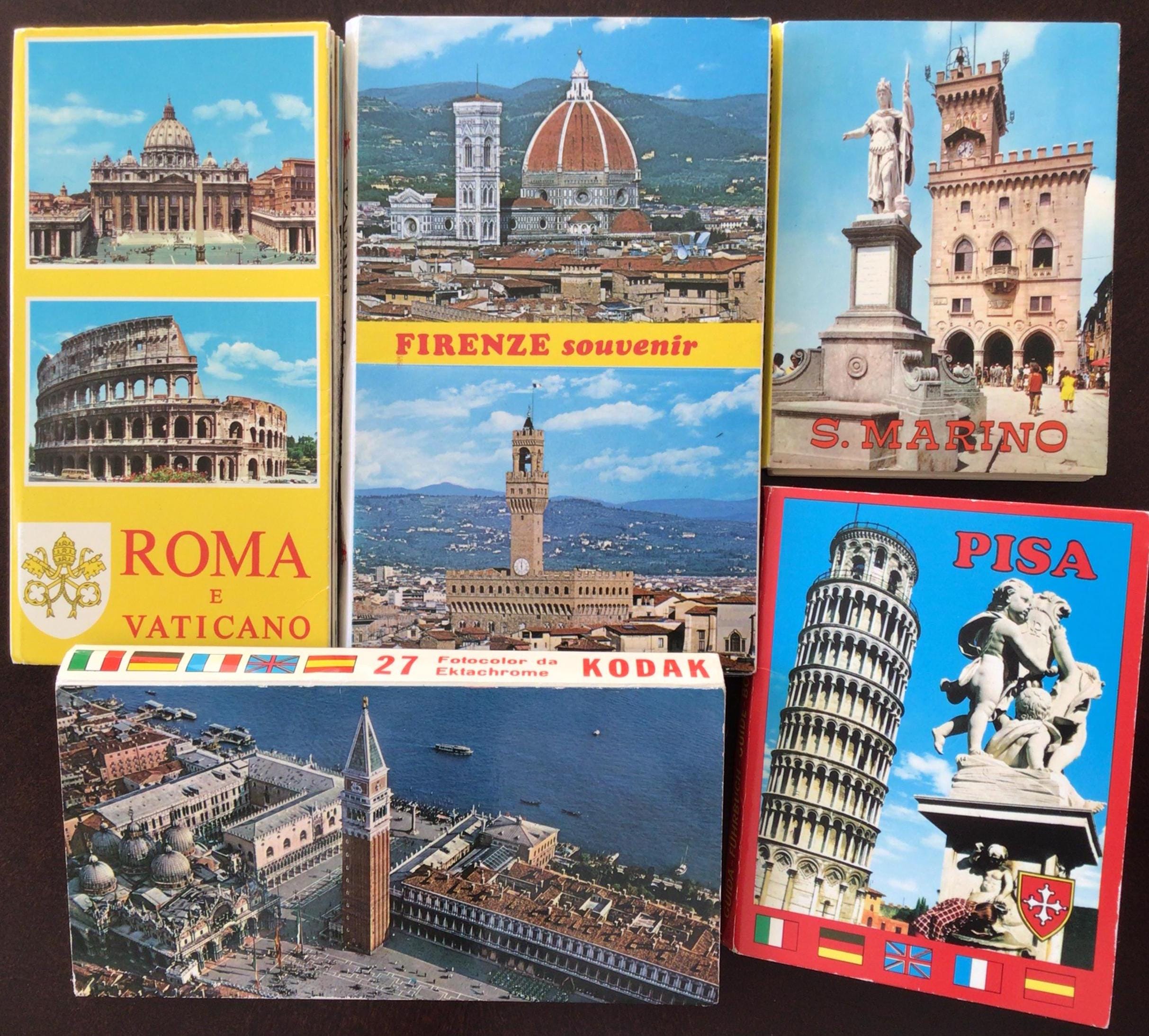 Vintage Italy Foldout Postcards, Souvenirs, Florence, Pisa