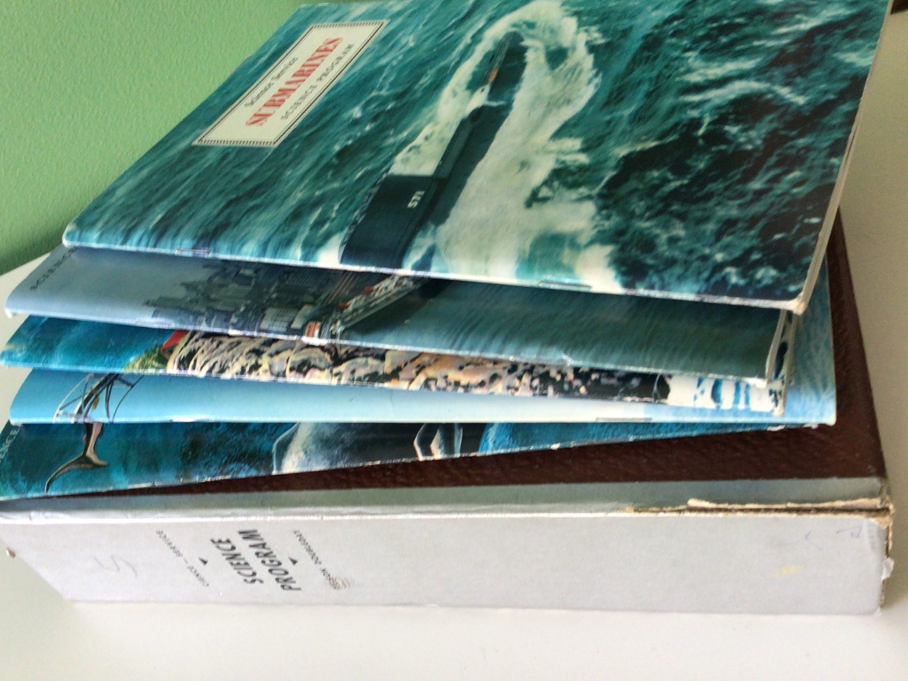 Vintage Nautical Books 5 Submarines Ships Navigation Etsy
