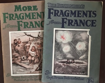 Fragmentos de la Primera Guerra Mundial procedentes de Francia. Dibujos animados del capitán Bruce Bairnsfather (1915), 2 números.