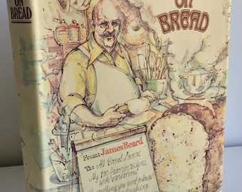 Barba sobre pan, de James Beard, 1975, tapa dura, libro de cocina de colección antiguo.