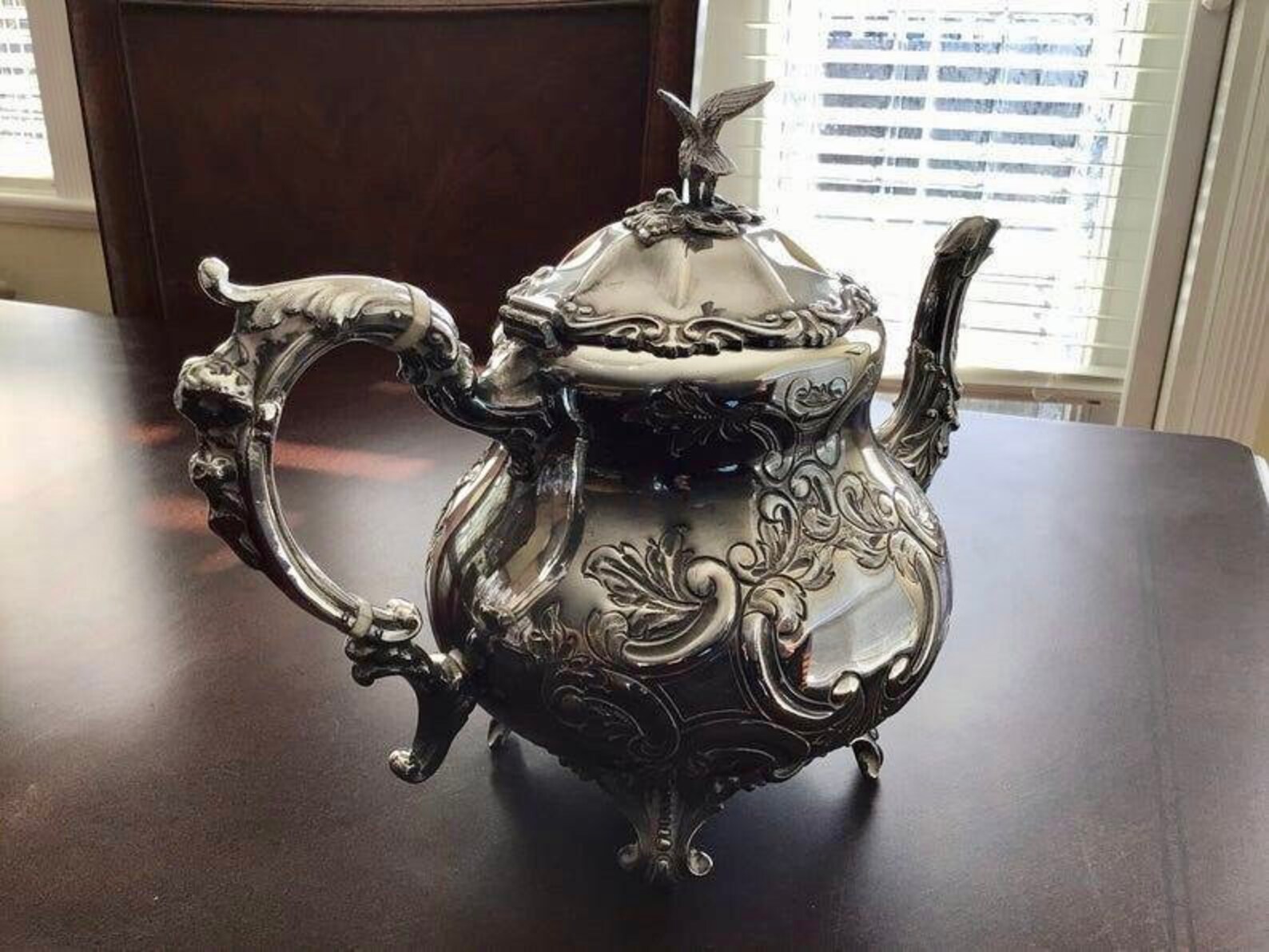 Antique Victorian Silver Plated Teapot Highly Ornate with Etsy