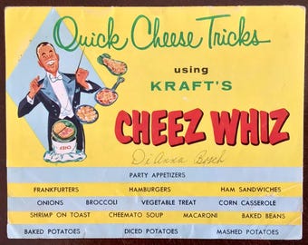 Trucos rápidos para preparar queso de los años 50 con el recetario promocional Cheez Whiz de Kraft, Midcentury Cooking