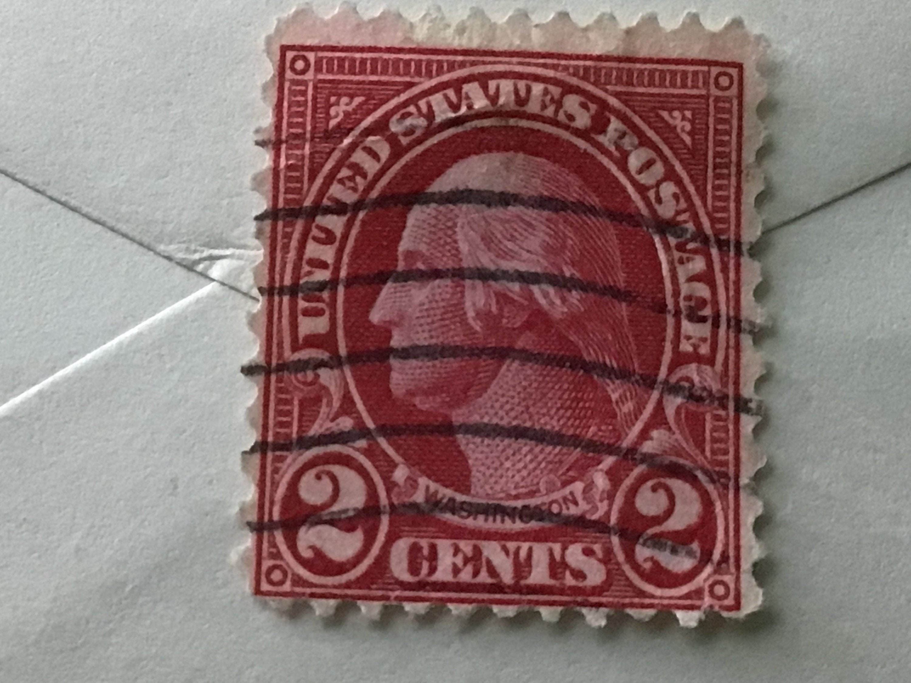 Red 2 Cent Stamp George Washington - bc29ukb
