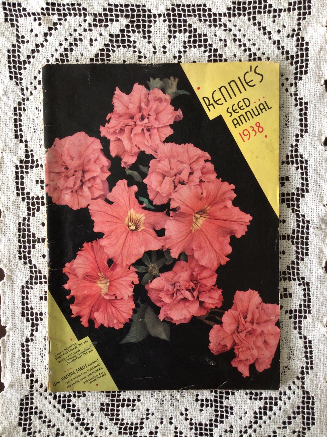 Vintage Flower Seed Catalogue Rennies Seed Annual 1938 Etsy