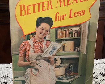 Antique Recipe Booklet, Better Meals for Less, George E. Cornforth, Review and Herald, Takoma Park, Washington DC, 1930, First Edition