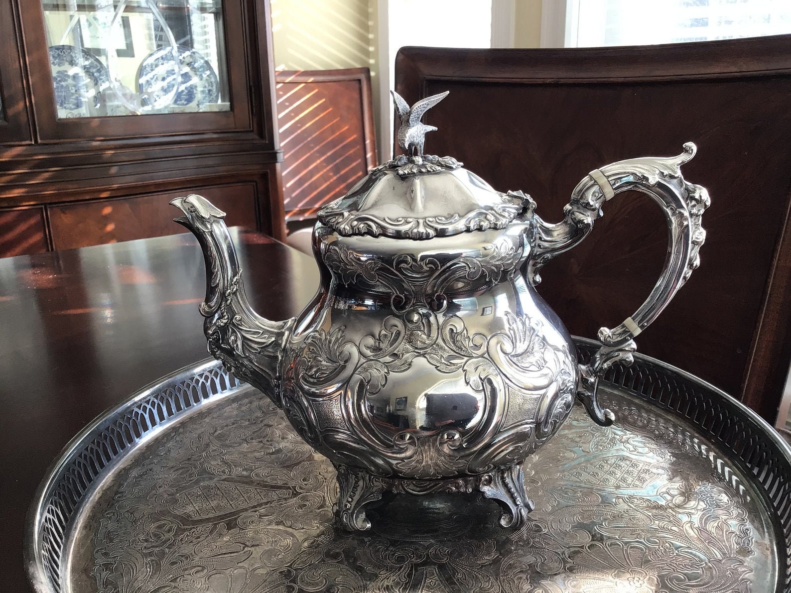 Antique Victorian Silver Plated Teapot Highly Ornate with Etsy