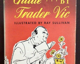 Guía del barman de Vintage Trader Vic, libro ilustrado de recetas de cócteles, edición de 1948