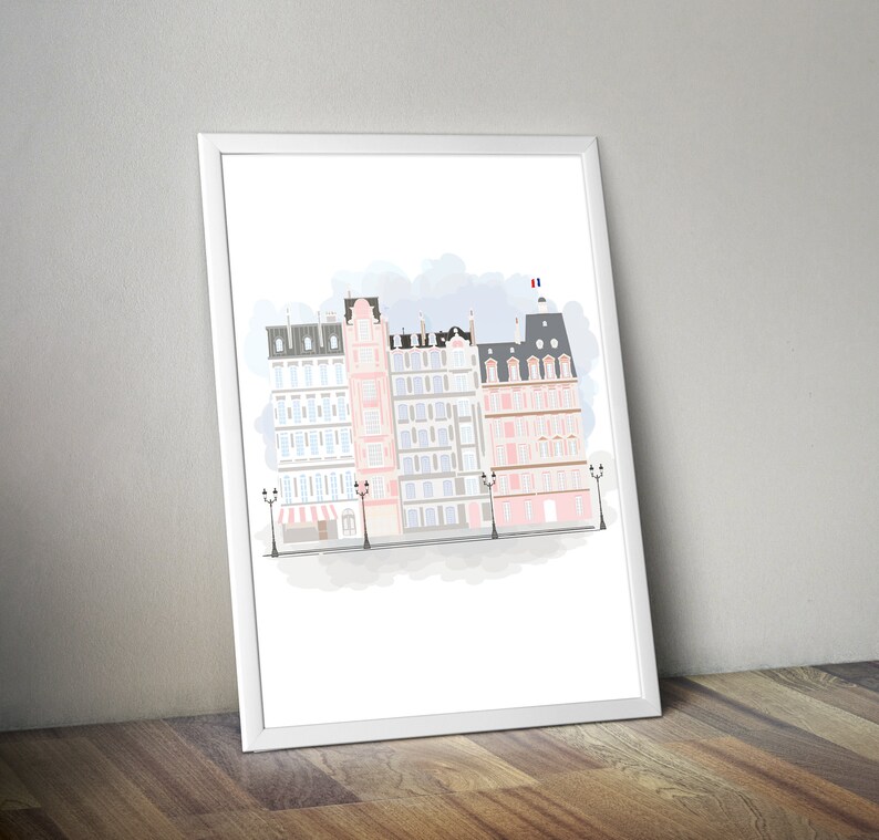 Parisian Wall Art Paris Buildings Print Etsy