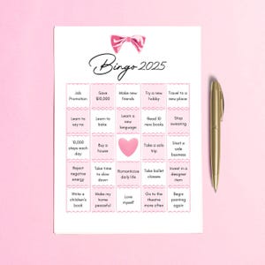 Coquette 2025 Bingo