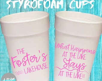 Custom Printed Styrofoam Cup - Personalized Cup - Party Favor