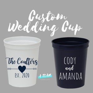 Custom Printed Wedding Cup - Personalized Cup - Party Favor