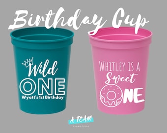 Custom Printed Birthday Cup - Personalized Cup - Party Favor