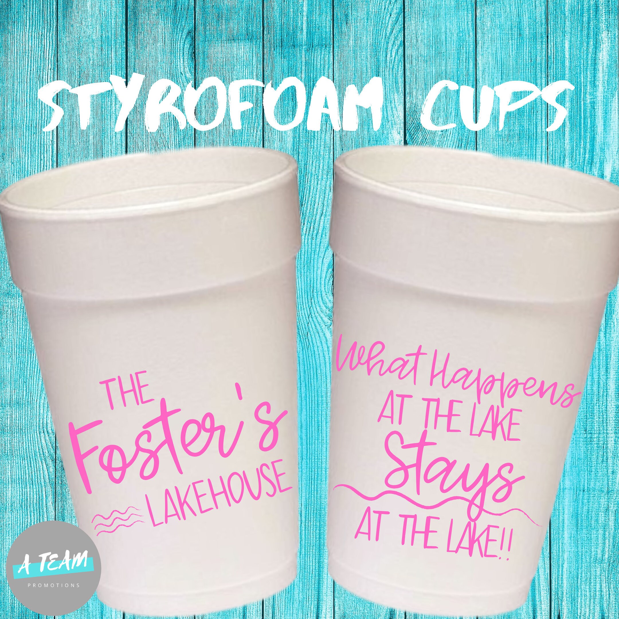 Lake Cup, Lake House Cup, Vacation Cup, 20 Ounce Styrofoam Cups, Event Cups,  Beer Cups, Drink Cups, Lake, Personalized Cup, Stryrofoam 
