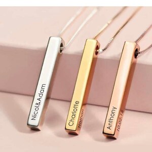 Gold Plated Heart Name Necklace Name 