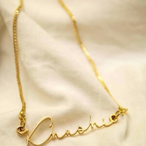 Gold Plated Heart Name Necklace Name 
