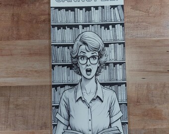 Retro Bookmark Vintage Funny Reading Gift I Like Big Books Bookmark Book Lover Gift Line Art Bookmark