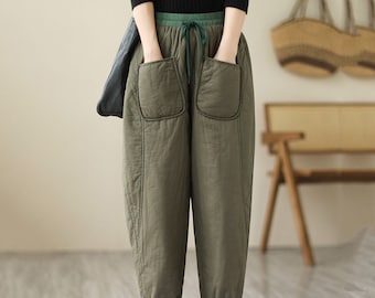 Sarouel Doux Femmes Homme Pantalon De Pêcheur Unisexe, Motif Koi Noir