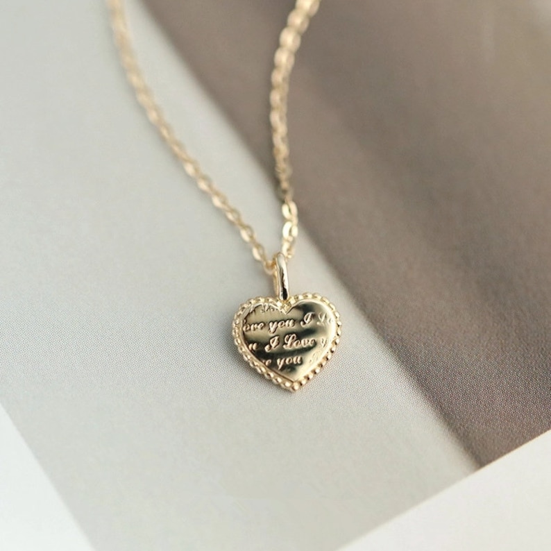 Minimalist Necklace Fashion Gold Necklace Bridesmaid Gift Layering Necklace Gold Heart Necklace Gold Necklace