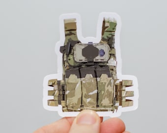 Army Sticker, Plate Carrier Sticker, Tactical Sticker, Soldier Sticker, Laptop Stickers, Gift For Him, Vinyl Sticker