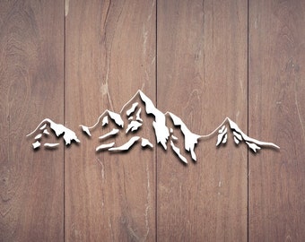 Mountain Decal, Mountains, Vinyl Decal, Car Decal, Wall Decal, Laptop Decal, Laptop Stickers, Gift for him, Gift for her, Stickers
