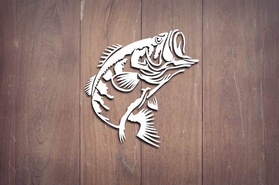 Fishing Decal, Fish, Bass fishing, Vinyl Decal, Car Decal, Wall Decal, Laptop Decal, Laptop Stickers, Gift for him, Gift for her, Stickers