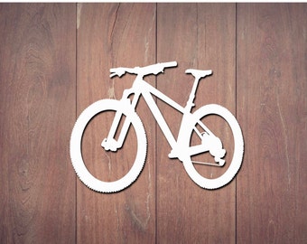 Calcomanía de bicicleta de montaña, calcomanía de MTB, calcomanía de vinilo, calcomanía para auto, calcomanía de pared, calcomanía para computadora portátil, calcomanías para computadora portátil, regalo para él, regalo para ella, calcomanías