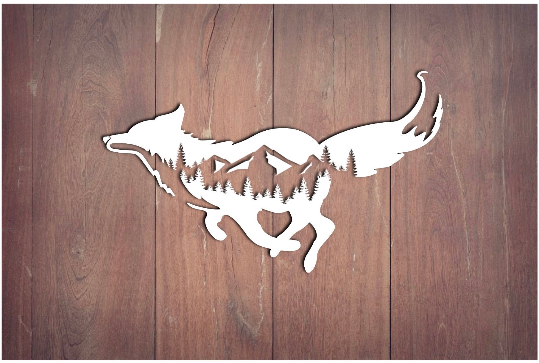 Mountain Fox Decal Fox Vinyl Decal Car Decal Wall Decor Etsy