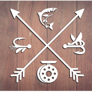 Fliegenfischen Aufkleber, Angeln, Vinyl Aufkleber, Auto Aufkleber, Wandtattoo, Laptop Aufkleber, Laptop Aufkleber, Geschenk für ihn, Geschenk für sie, Aufkleber
