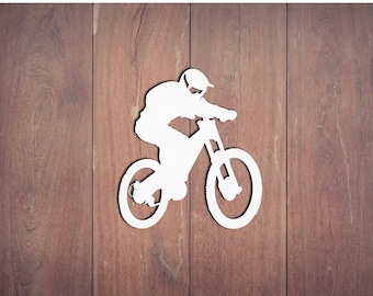 Calcomanía de bicicleta de montaña, MTB, bicicleta, calcomanía de vinilo, calcomanía para auto, calcomanía de pared, calcomanía para computadora portátil, calcomanías para computadora portátil, regalo para él, regalo para ella, calcomanías
