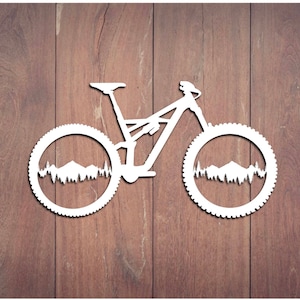 Mountain Bike Decal, MTB, Mountains, Vinyl Decal, Car Decal, Wall Decal, Laptop Decal, Laptop Stickers, Gift for him, Gift for her, Stickers