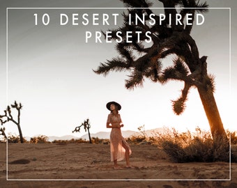 10 DESERT Inspired Warm Minimal Lightroom Desktop & Mobile Presets, Lightroom Presets for Instagram, Light Presets, Lr Photo Filter DNG