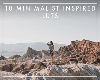 10 LUT de inspiración minimalista para vídeos / Adobe Premiere Pro / After Effects / Final Cut Pro