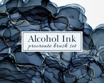 Juego de cepillo procreado de tinta de alcohol, cepillos de papel de aluminio dorado, cepillos de tinta de alcohol, hoja de oro para iPad