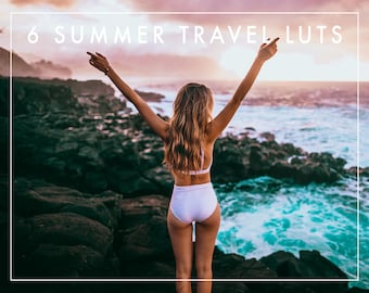 6 LUT de viajes de verano para vídeos / Adobe Premiere Pro / After Effects