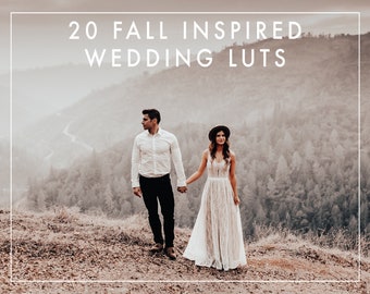 20 LUT de BODAS INSPIRADOS en OTOÑO para vídeos / Adobe Premiere Pro / After Effects / Final Cut Pro