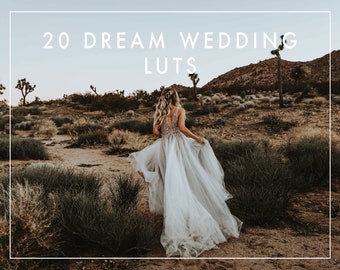 20 LUT para vídeos INSPIRADOS EN BODAS DE ENSUEÑO / Adobe Premiere Pro / After Effects