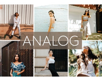 6 ajustes preestablecidos de Lightroom móvil analógicos, ajustes preestablecidos de Lightroom de escritorio, ajustes preestablecidos móviles para Instagram, ajustes preestablecidos de luz, filtro de fotos Lr DNG