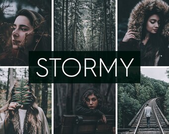 Ajustes preestablecidos móviles de Lightroom Stormy, Ajustes preestablecidos de Lightroom, Ajustes preestablecidos móviles para Instagram, Ajustes preestablecidos de luz, Lr Photo Filter DNG