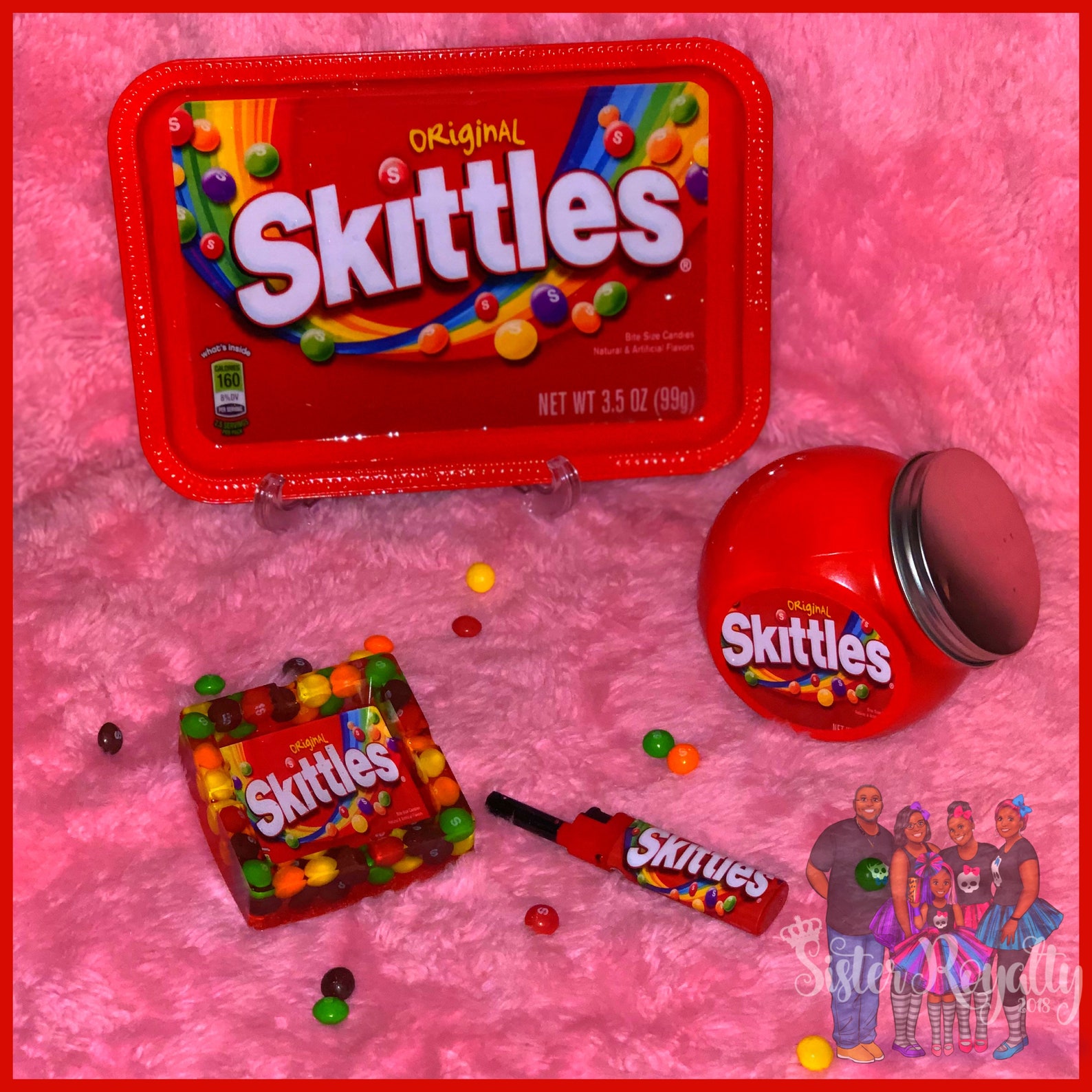 foam skittles set