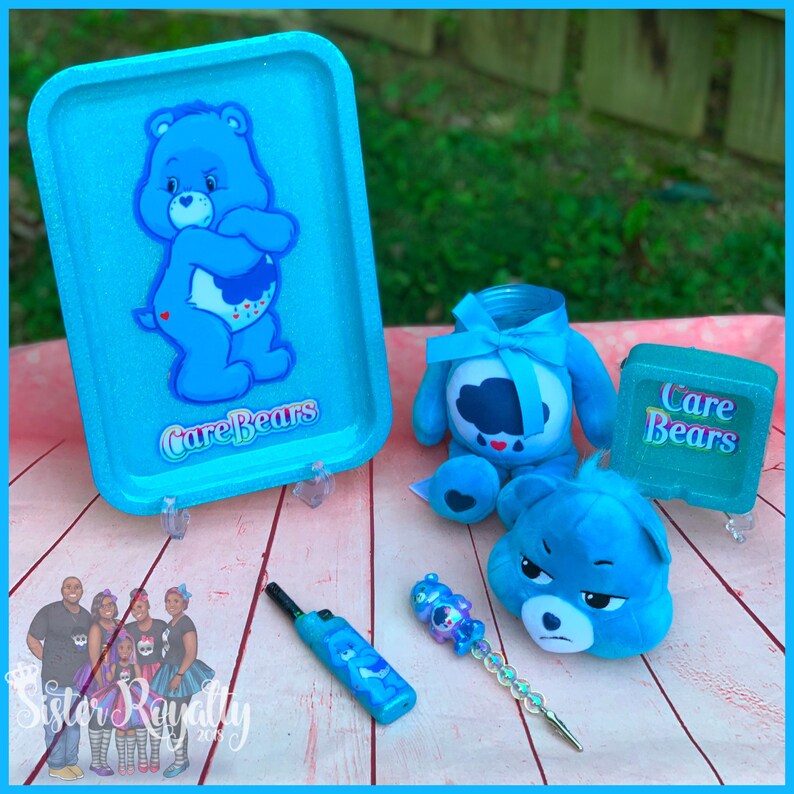 Care Bear Rolling Tray Set With Stash Bear Etsy
