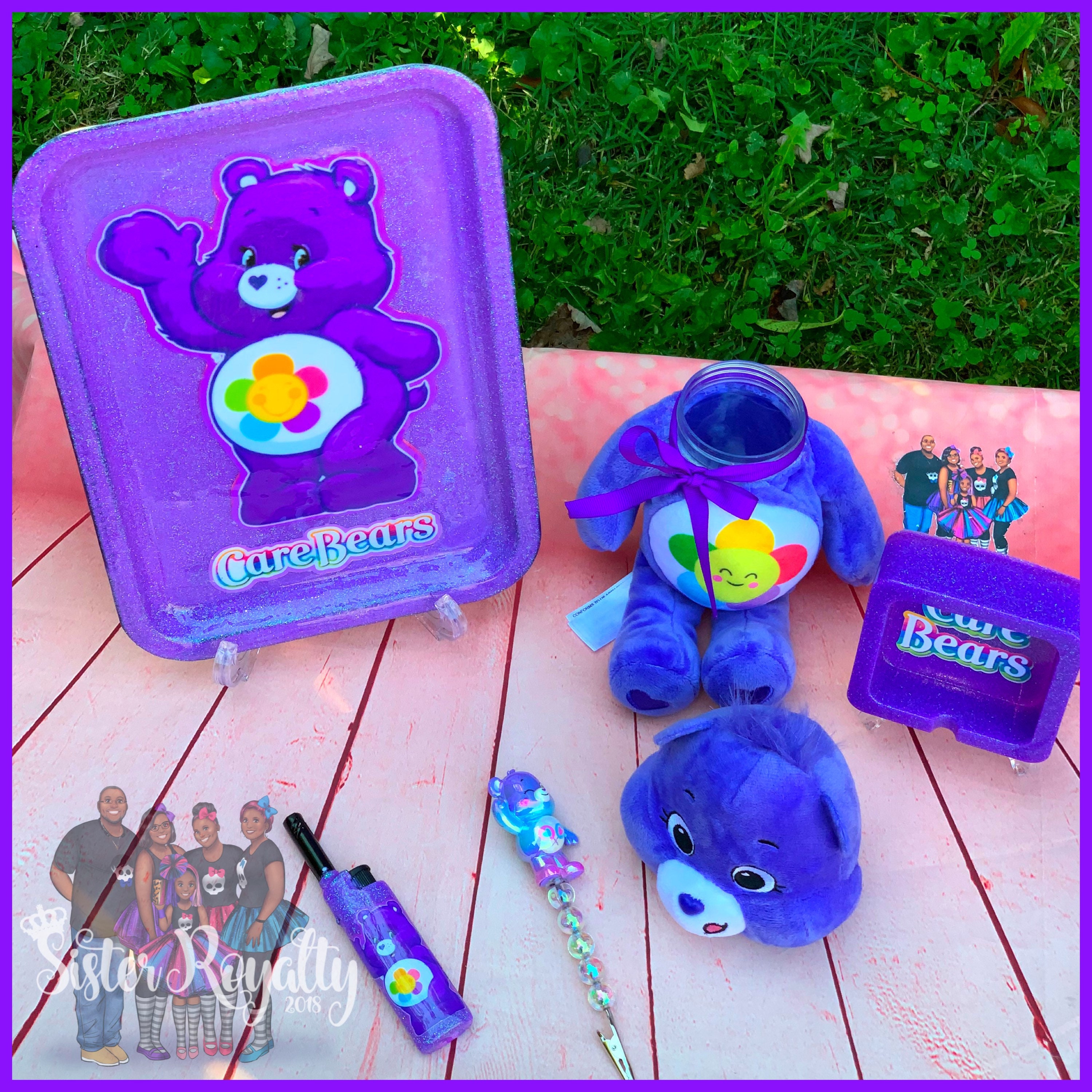 Care Bear Rolling Tray Set With Stash Bear Etsy