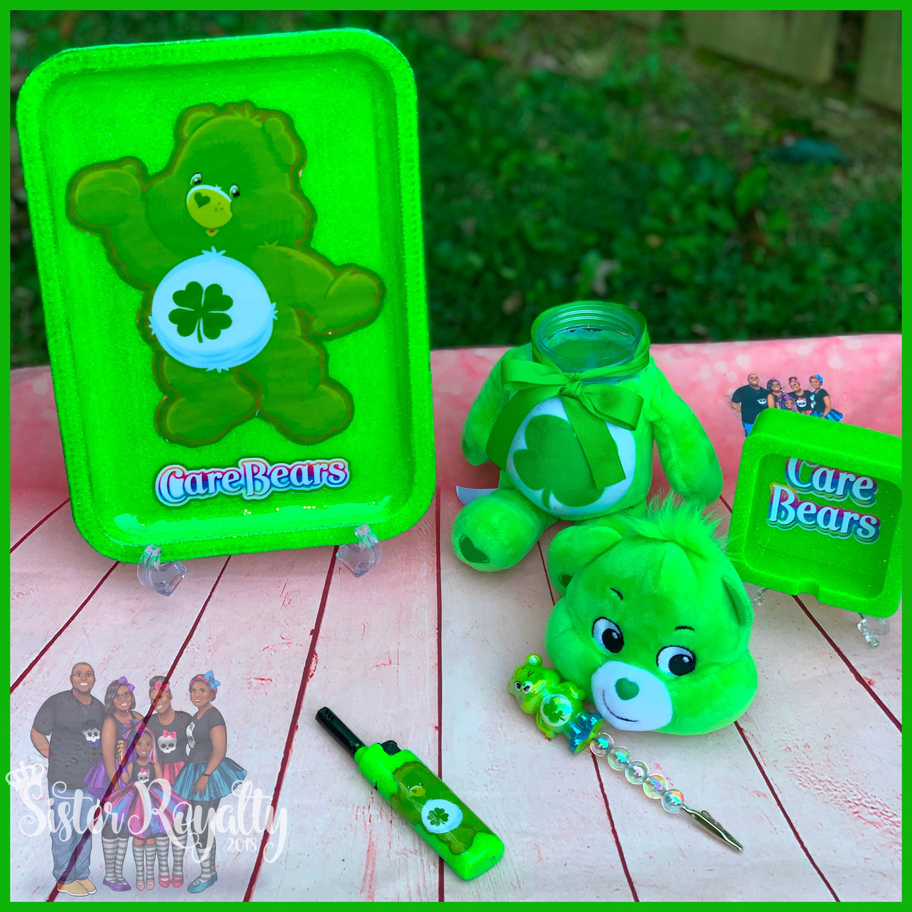 Care Bear Rolling Tray Set With Stash Bear Etsy