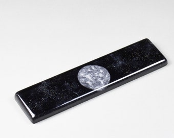SuperMoon black artisan resin wrist rest keyboard artisan 60 65 70 75 wrist rest keyboard gift