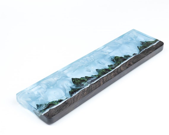 60-65/% Custom Wood /& Resin Keyboard Wrist Rest